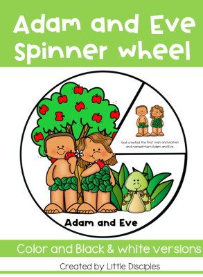 Adam and Eve preschool spinner wheel
