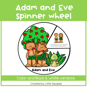 Adam and Eve preschool spinner wheel