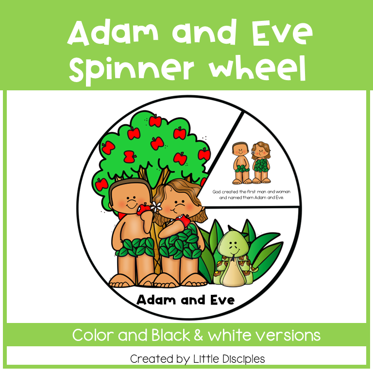 Adam and Eve preschool spinner wheel